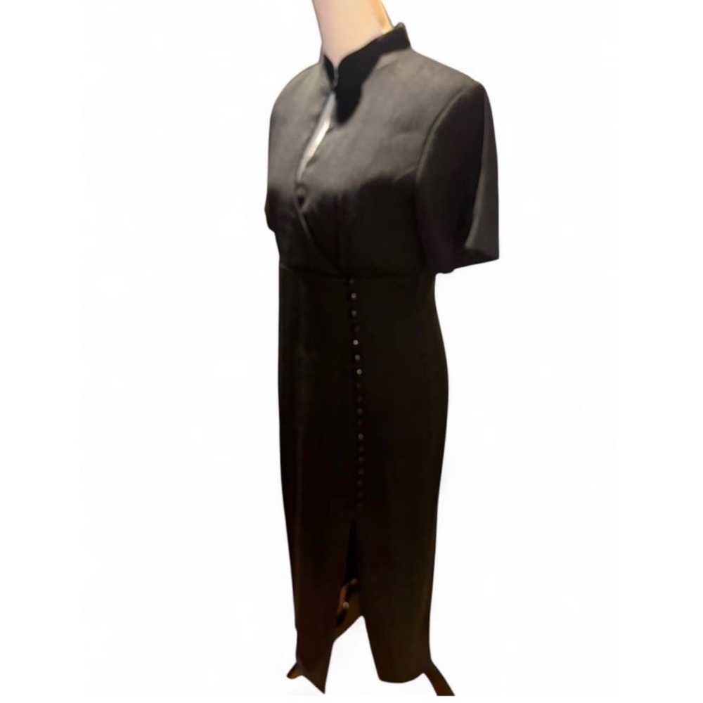 Vintage 90s Black Sheath Dress by Styleworks - Picture 9 of 16